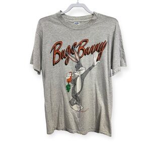 Velva Sheen Bugs Bunny Vintage Graphic Tee - Grey Short Sleeve Men’s Shirt L